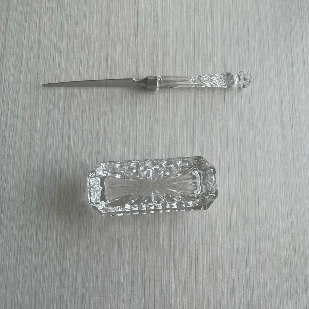 Crystal card holder & letter opener - Picture 6 of 10